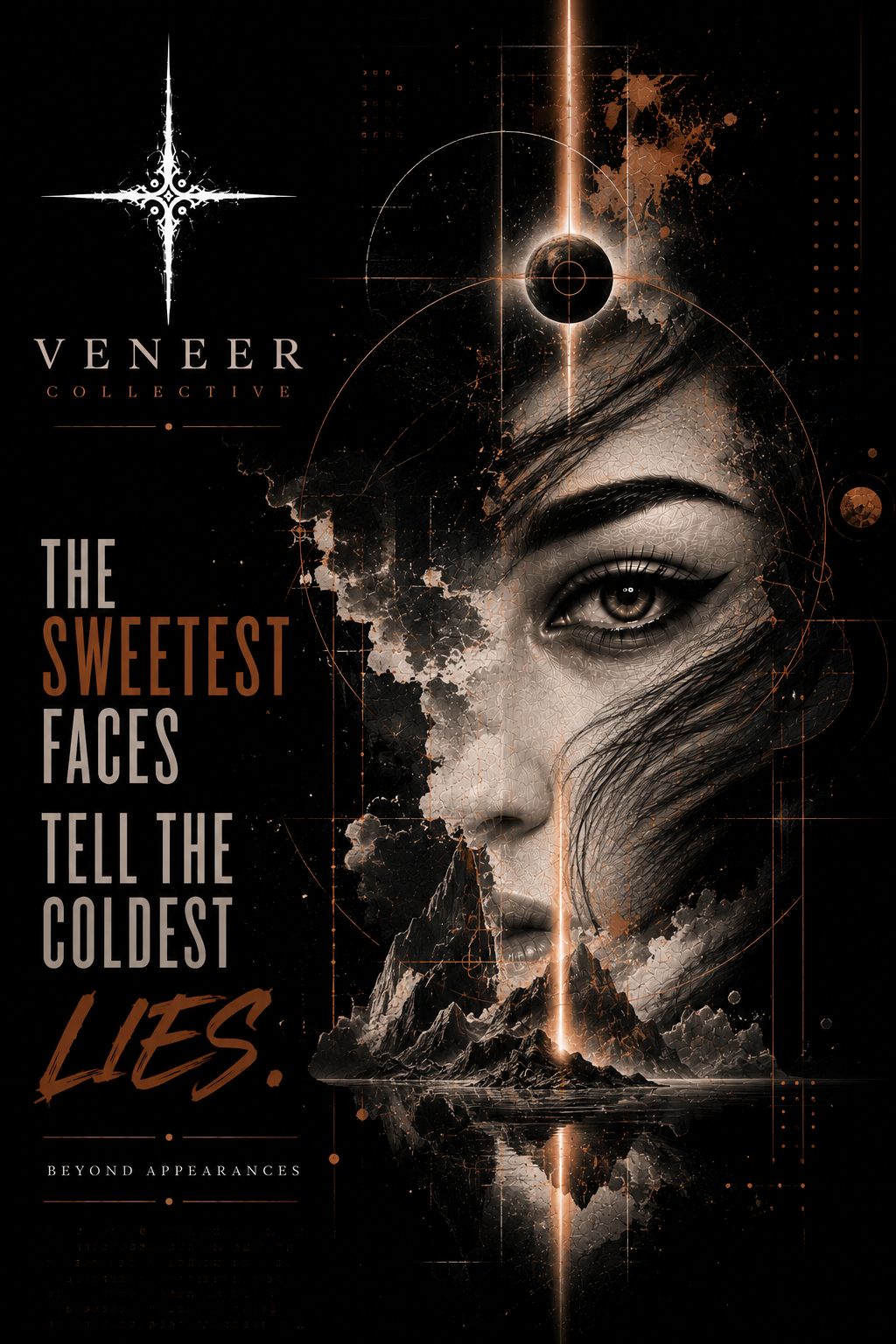 THE SWEETEST FACES TELL THE COLDEST LIES. — artwork